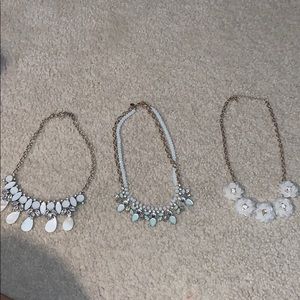 3 new statement necklaces only worn once or twice!